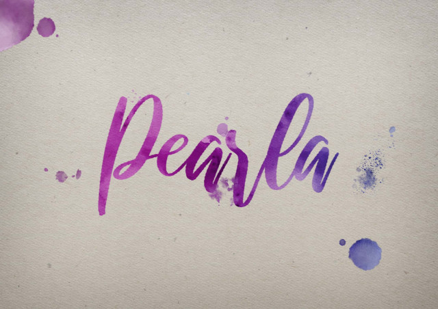 Free photo of Pearla Watercolor Name DP