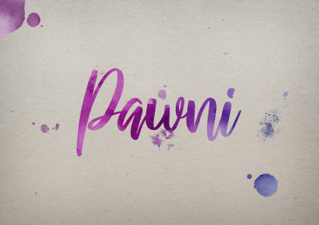 Free photo of Pawni Watercolor Name DP