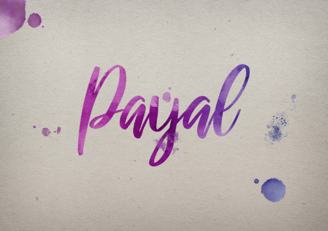 Free photo of Payal Watercolor Name DP