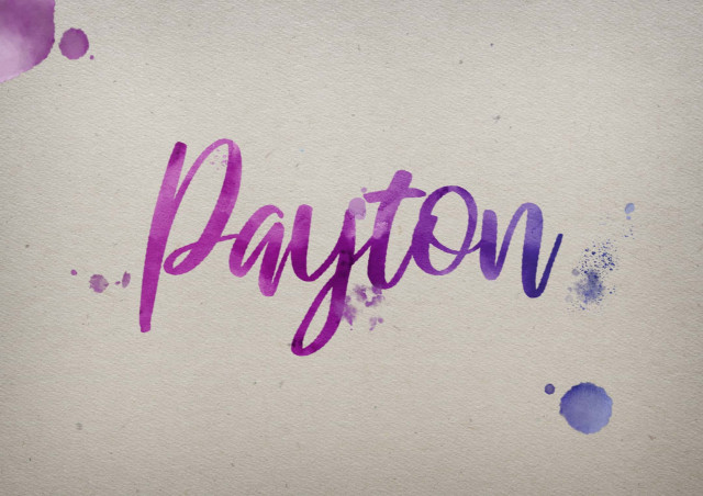 Free photo of Payton Watercolor Name DP