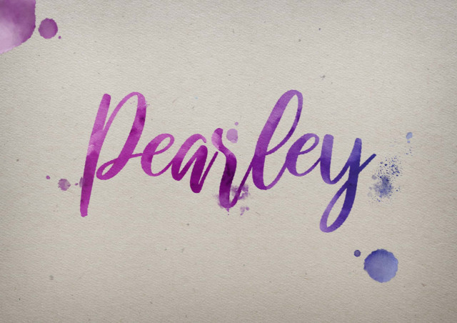 Free photo of Pearley Watercolor Name DP