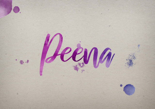 Free photo of Peena Watercolor Name DP