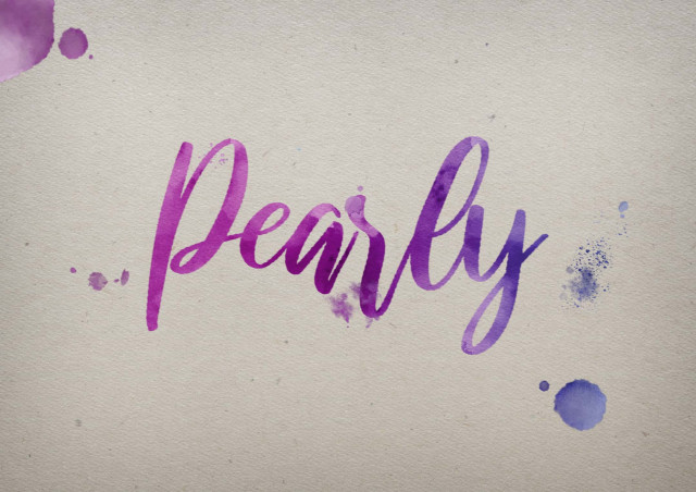 Free photo of Pearly Watercolor Name DP