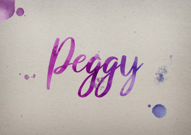 Free photo of Peggy Watercolor Name DP