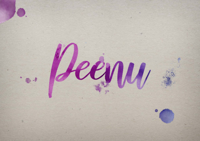 Free photo of Peenu Watercolor Name DP