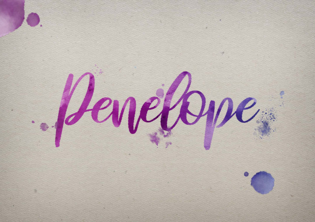 Free photo of Penelope Watercolor Name DP