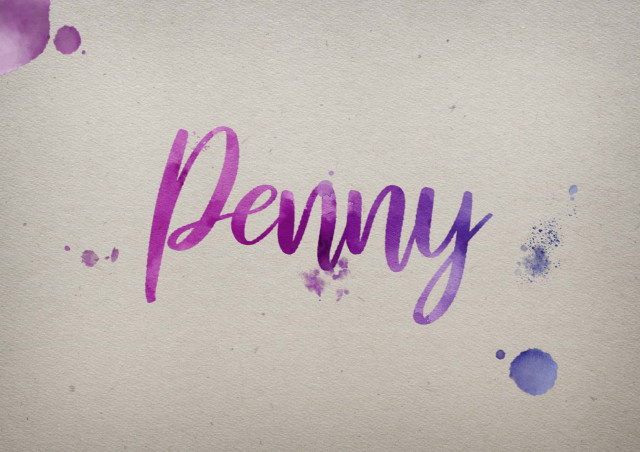 Free photo of Penny Watercolor Name DP