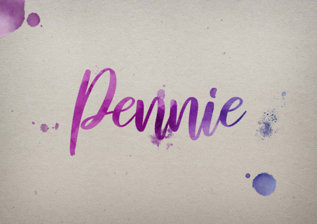 Free photo of Pennie Watercolor Name DP