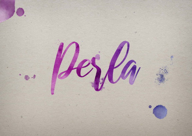 Free photo of Perla Watercolor Name DP