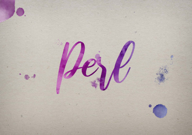 Free photo of Perl Watercolor Name DP