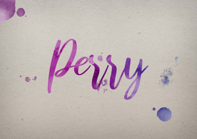 Free photo of Perry Watercolor Name DP