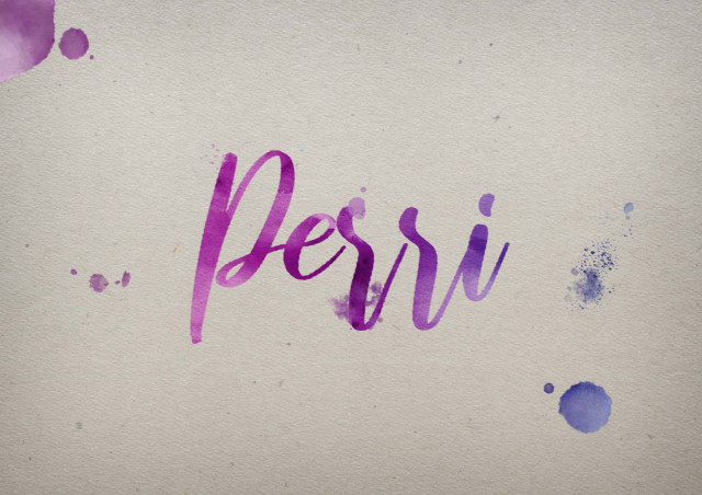 Free photo of Perri Watercolor Name DP