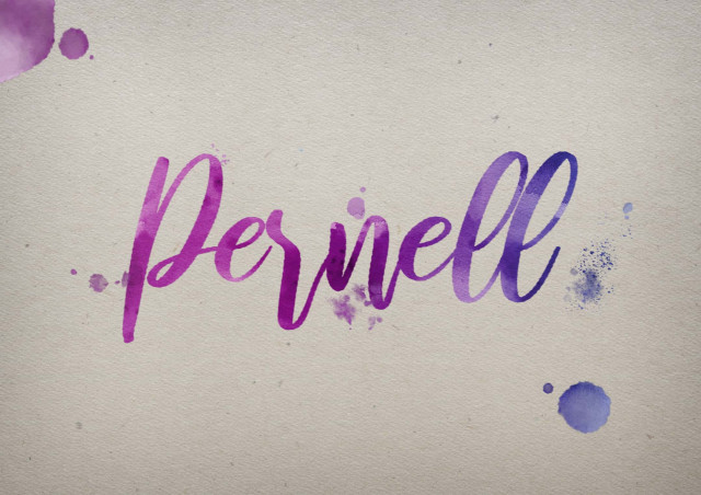 Free photo of Pernell Watercolor Name DP
