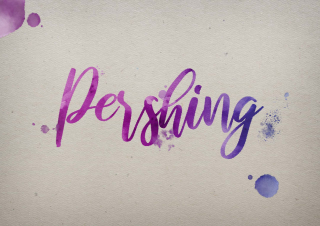 Free photo of Pershing Watercolor Name DP