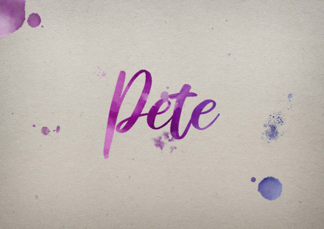 Free photo of Pete Watercolor Name DP