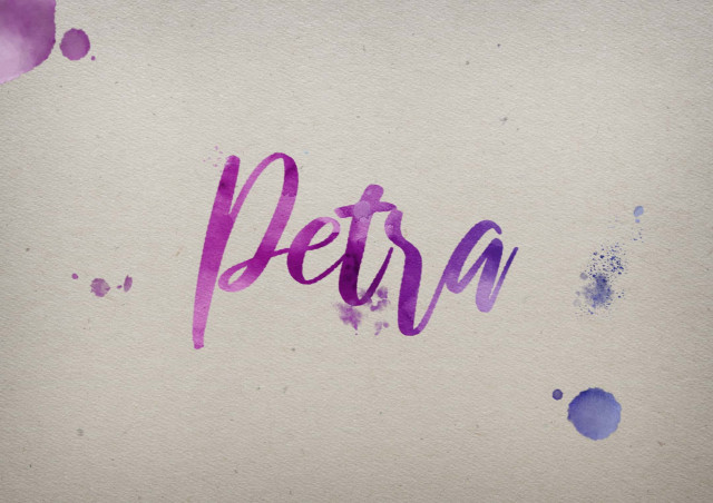 Free photo of Petra Watercolor Name DP