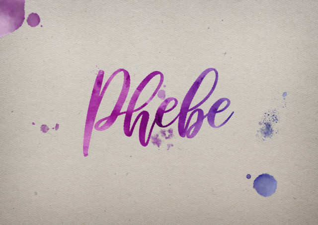 Free photo of Phebe Watercolor Name DP