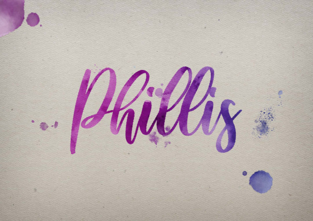 Free photo of Phillis Watercolor Name DP