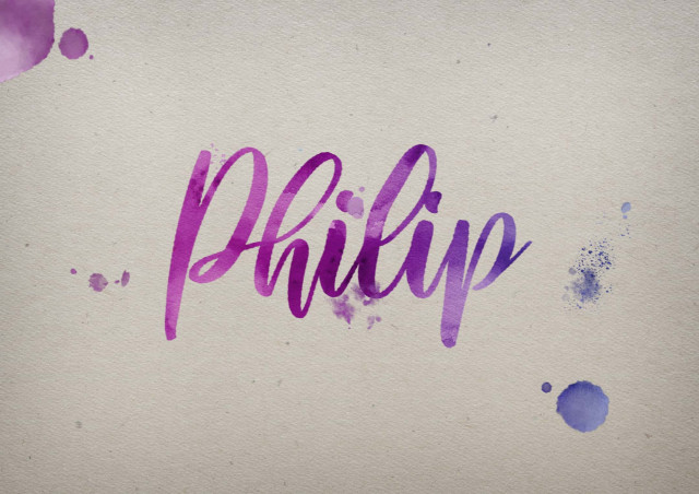 Free photo of Philip Watercolor Name DP