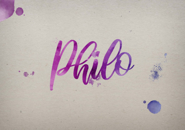 Free photo of Philo Watercolor Name DP