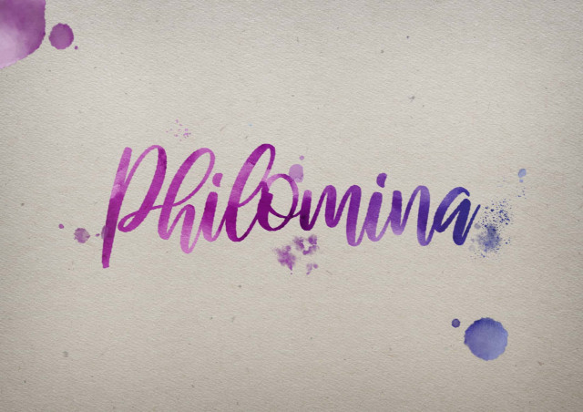 Free photo of Philomina Watercolor Name DP