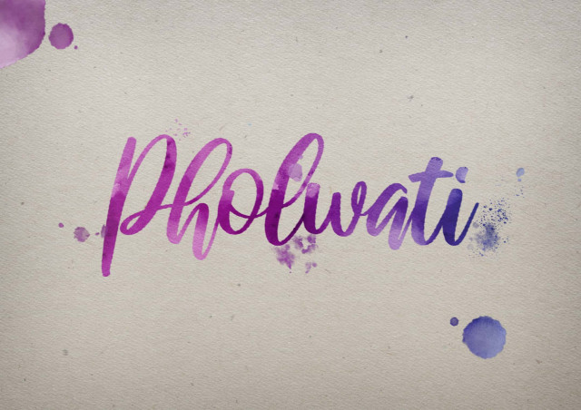 Free photo of Pholwati Watercolor Name DP