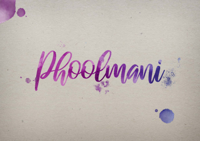 Free photo of Phoolmani Watercolor Name DP