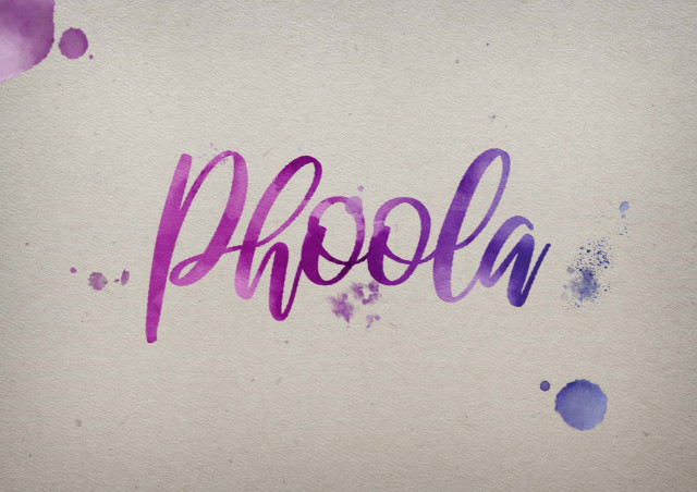 Free photo of Phoola Watercolor Name DP