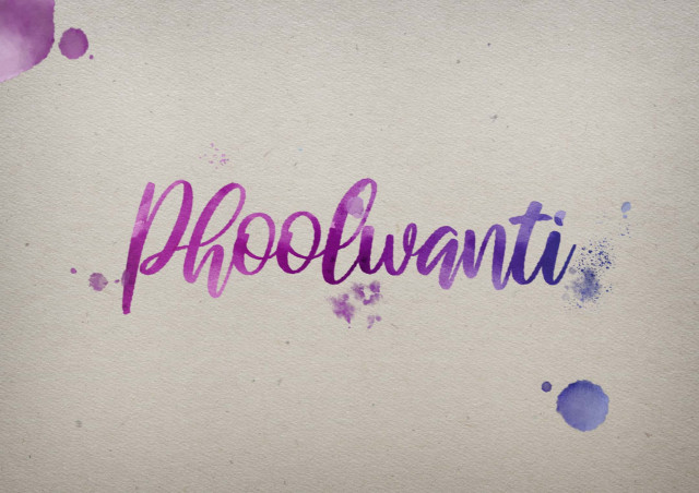 Free photo of Phoolwanti Watercolor Name DP