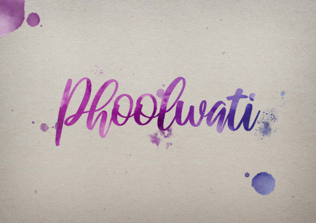 Free photo of Phoolwati Watercolor Name DP