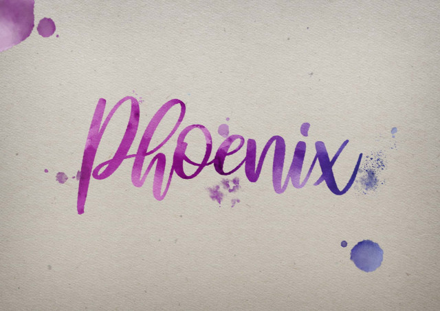 Free photo of Phoenix Watercolor Name DP