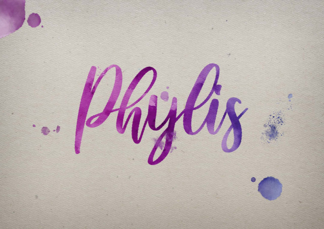 Free photo of Phylis Watercolor Name DP