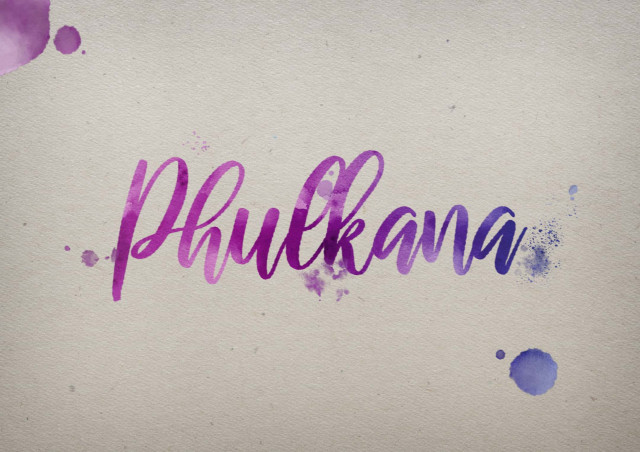 Free photo of Phulkana Watercolor Name DP