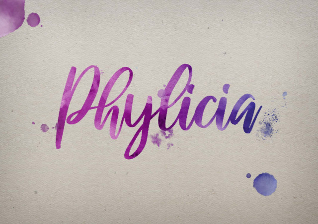 Free photo of Phylicia Watercolor Name DP