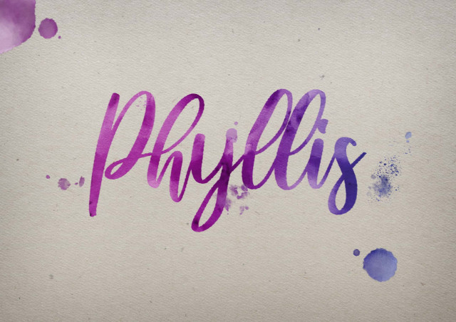Free photo of Phyllis Watercolor Name DP