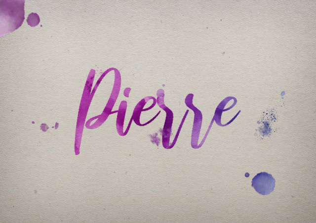 Free photo of Pierre Watercolor Name DP