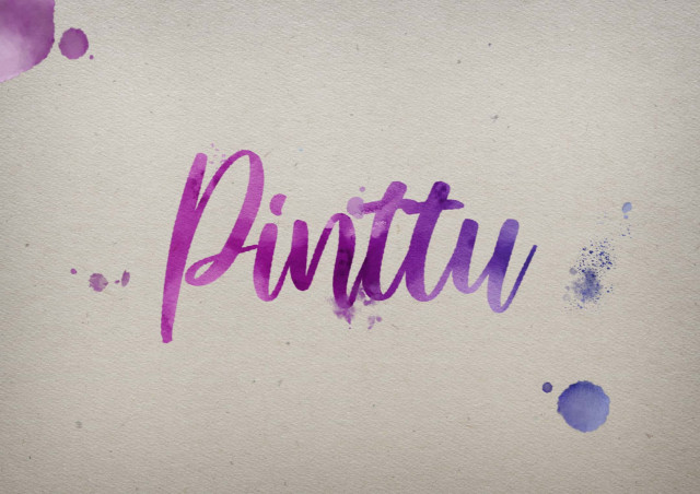 Free photo of Pinttu Watercolor Name DP