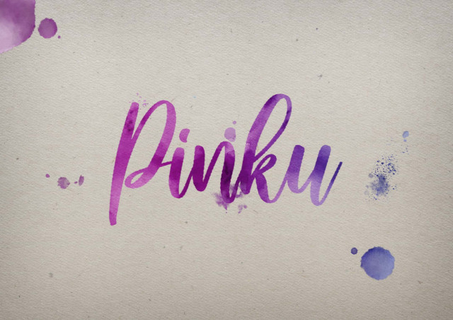 Free photo of Pinku Watercolor Name DP