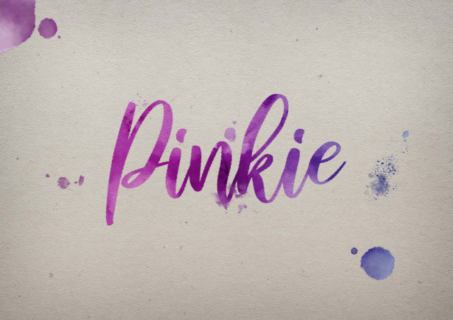 Free photo of Pinkie Watercolor Name DP