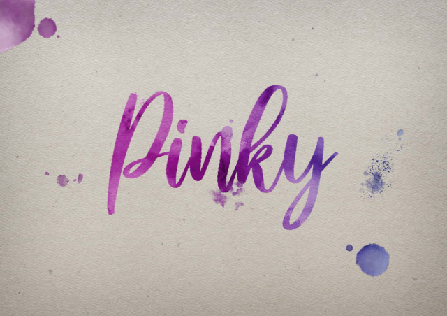 Free photo of Pinky Watercolor Name DP