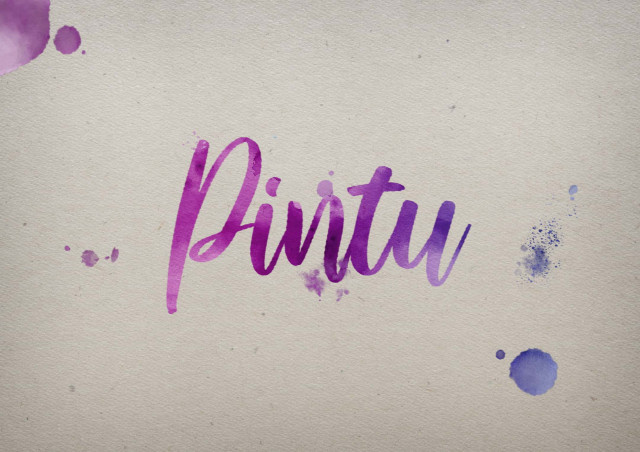 Free photo of Pintu Watercolor Name DP