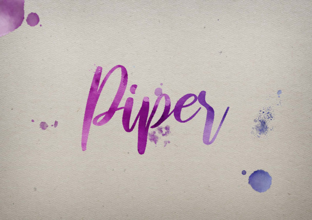 Free photo of Piper Watercolor Name DP