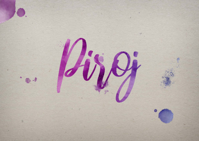 Free photo of Piroj Watercolor Name DP