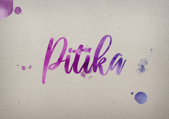 Free photo of Pitika Watercolor Name DP