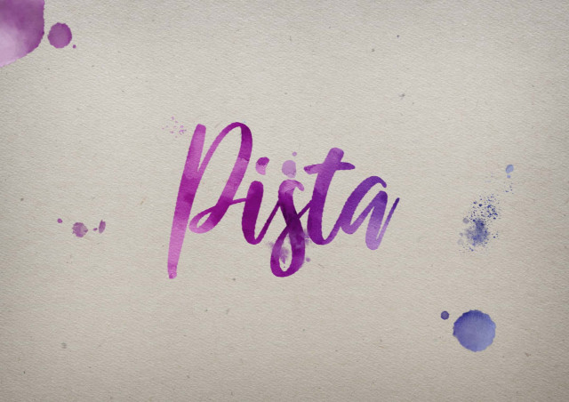 Free photo of Pista Watercolor Name DP