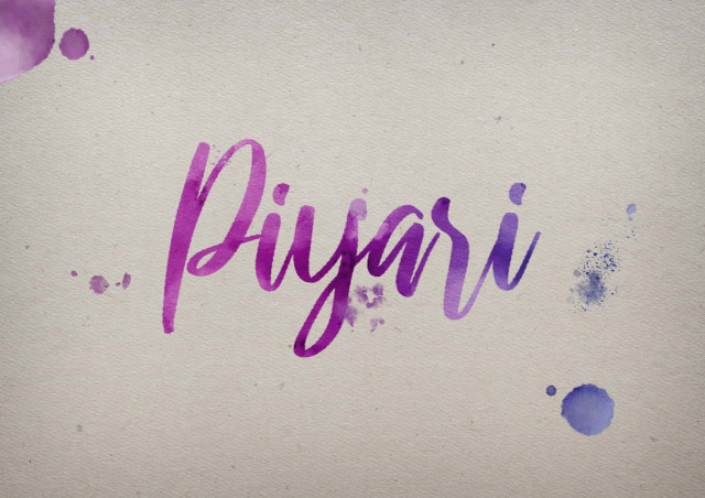 Free photo of Piyari Watercolor Name DP