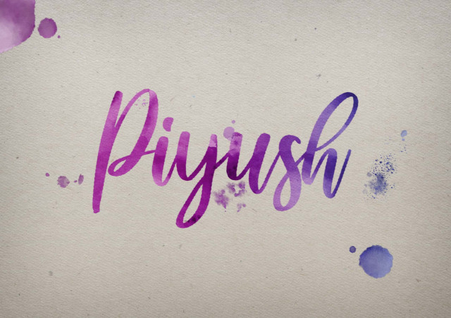 Free photo of Piyush Watercolor Name DP