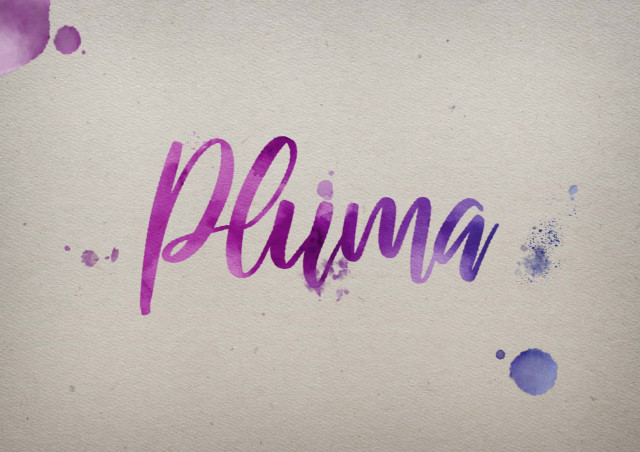 Free photo of Pluma Watercolor Name DP