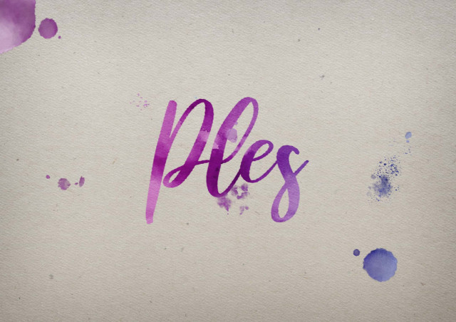 Free photo of Ples Watercolor Name DP