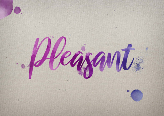 Free photo of Pleasant Watercolor Name DP